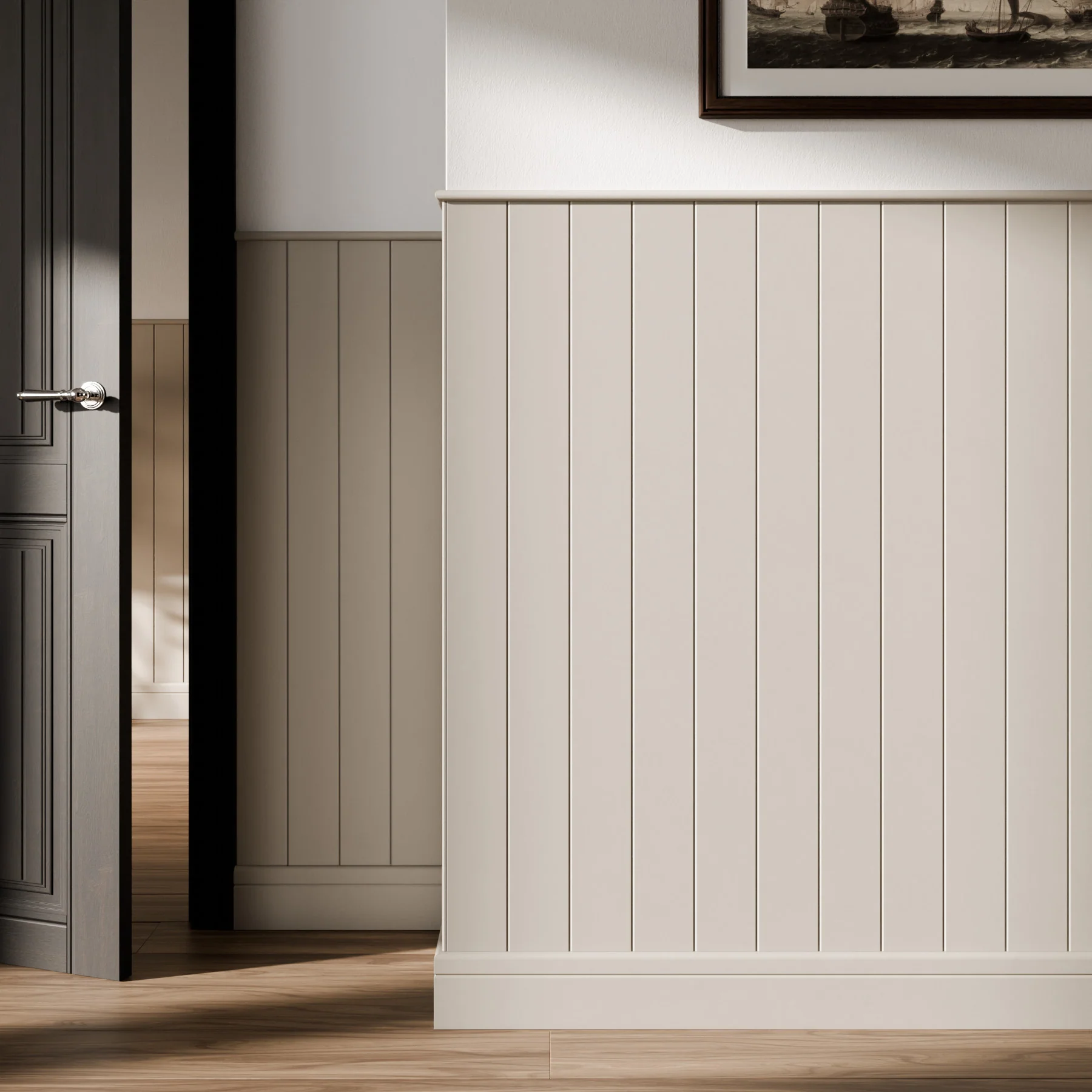 Tongue and groove panelling in Cork home